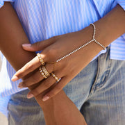 White Zircon Link Bracelet
